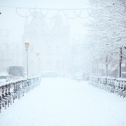 December 29th devo image, a snowy street.