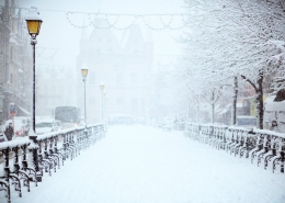 December 29th devo image, a snowy street.