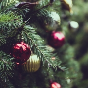 December 21st devo image, Christmas ornaments on a tree.